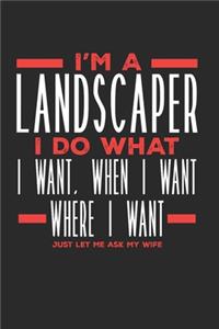 I'm a Landscaper I Do What I Want, When I Want, Where I Want. Just Let Me Ask My Wife