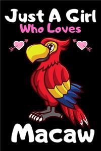 Just a girl who loves macaw