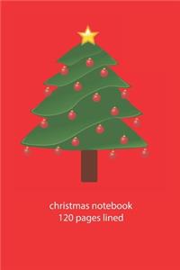 christmas notebook 120 pages lined