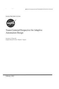 Team-Centered Perspective for Adaptive Automation Design