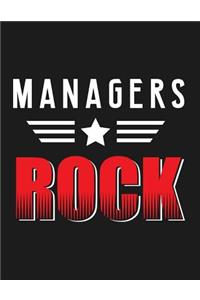 Managers Rock: Manager Job & Student Appreciation Blank Line Notebook (8.5 X 11 - 110 Blank Pages)