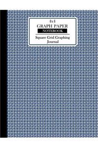 4x4 Graph Paper Notebook. Square Grid Graphing Journal