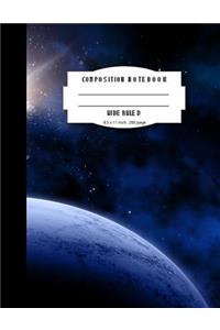 Composition notebook wide ruled 8.5 x 11
