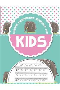 Cursive handwriting workbook for kids