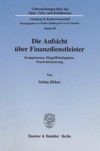 Die Aufsicht Uber Finanzdienstleister