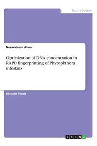 Optimization of DNA concentration in RAPD fingerprinting of Phytophthora infestans