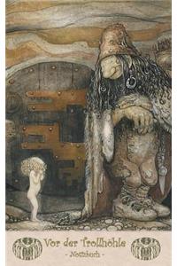 Vor der Trollhöhle - Notizbuch (Trolle und Goblins): Notebook, Fantasy, Fantasie, Fee, Märchen, Saga, Sage, nordisch, Elfen, verzaubert, Zauber, Meerjungfrau, Einhorn, Riese, Prinz, Prinzessin, Burg, W