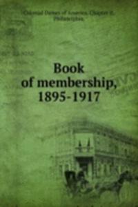 Book of membership, 1895-1917