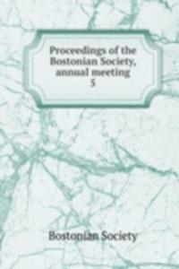 Proceedings of the Bostonian Society, annual meeting