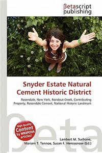 Snyder Estate Natural Cement Historic District