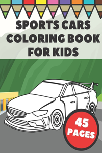 Sports Cars Coloring Book For Kids