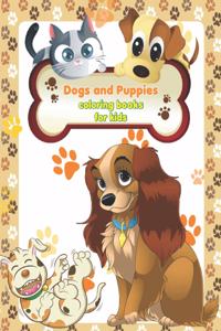 Dogs and Puppies coloring books for kids