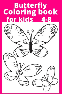 Butterfly Coloring book for kids 4-8