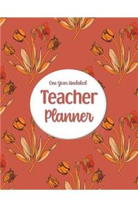 One Year Undated Teacher Planner