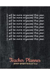 I will be more organized this year.