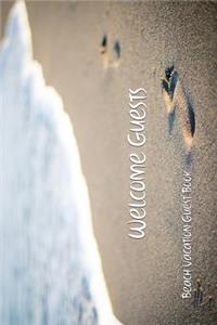 Welcome Guests Beach Vacation Guest Book