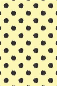 Black Doodled Polka Dots Notebook