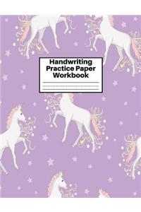 Handwriting Practice Paper Workbook