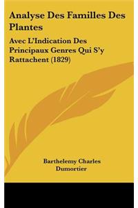 Analyse Des Familles Des Plantes
