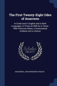 First Twenty-Eight Odes of Anacreon