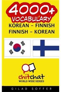 4000+ Korean - Finnish Finnish - Korean Vocabulary