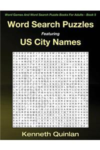 Word Search Puzzles Featuring US City Names
