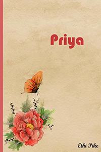Priya - Notebook / Extended Lined Pages / Soft Matte Cover