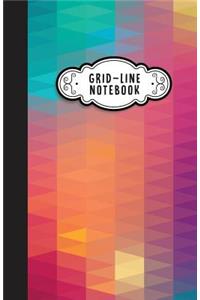 Grid Line Notebook: Small Pocket Size 5.5x8.5 - Journal & Diary & Sketch (Colorful Geometric)