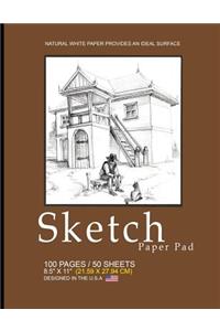 Sketch Paper Pad -Brown, Country Cover