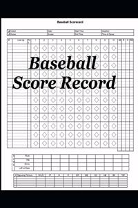 Baseball Score Record: The best Record Keeping Book for Baseball Teams At Any Extent