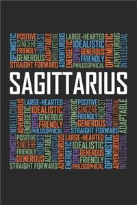 Sagittarius Words: 6x9 Ruled Notebook, Journal, Daily Diary, Organizer, Planner