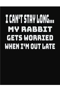 I Can't Stay Long... My Rabbit Gets Worried When I'm Out Late
