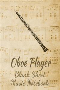 Oboe Player Blank Sheet Music Notebook