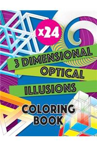 3 Dimensional Optical Illusions Coloring Book