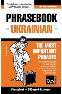 English-Ukrainian phrasebook and 250-word mini dictionary