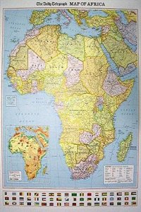 The "Daily Telegraph" Africa Political Wall Map