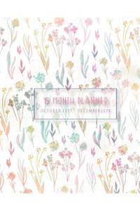Planner 2017- 2018, Calendar 15 Month, Monthly Planner Oct 2017 - Dec 2018