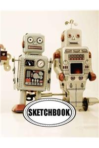 Sketchbook : Robots: 120 Pages of 8.5 x 11 Blank Paper for Drawing, Doodling or Sketching (Sketchbooks)