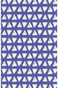 Journal Notebook Sketchy White Triangles On Purple