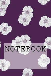 Notebook: Flower Petals in Purple, Lake District. Ruled (6 X 9): Ruled Paper Notebook