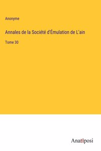 Annales de la Société d'Émulation de L'ain