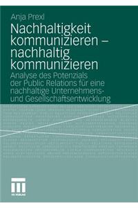 Nachhaltigkeit Kommunizieren - Nachhaltig Kommunizieren