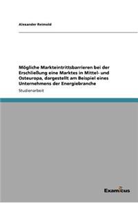Mögliche Markteintrittsbarrieren bei der Erschließung eine Marktes in Mittel- und Osteuropa, dargestellt am Beispiel eines Unternehmens der Energiebranche