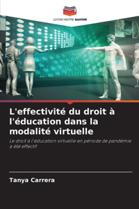 L'effectivité du droit à l'éducation dans la modalité virtuelle