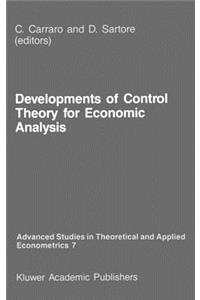 Developments of Control Theory for Economic Analysis