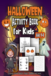 Halloween Activity Book for Kids Ages 4-8