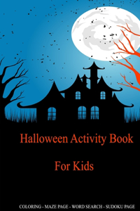 Halloween Activity Book for Kids Ages