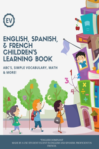 English, Spanish, & French Children's Learning Book
