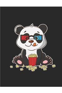 Panda Bear 3D Movie Buff Notebook