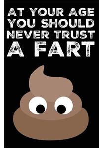 Never Trust A Fart Happy Birthday Lined Composition Notebook And Journal